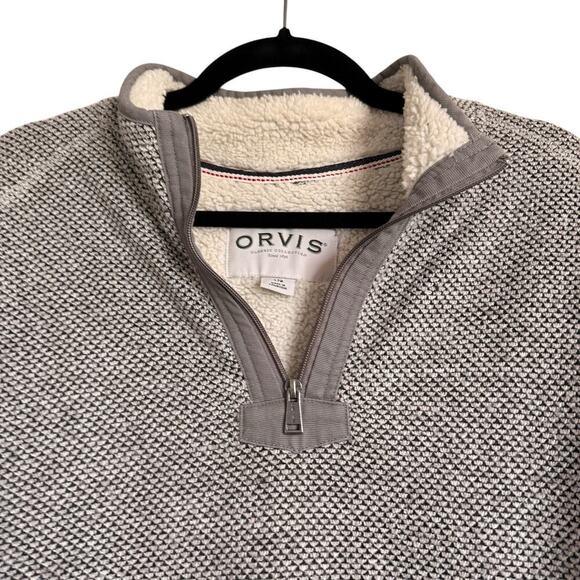 Orvis Sz Lg Sherpa Lined 1/4 Zip‎ Outdoor Cabincore Fishing Warm - Picture 2 of 12